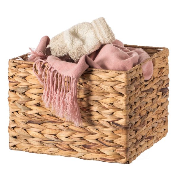 Vintiquewise Storage Basket, Brown, Water Hyacinth QI004167